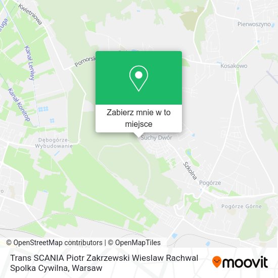 Mapa Trans SCANIA Piotr Zakrzewski Wieslaw Rachwal Spolka Cywilna