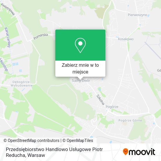 Mapa Przedsiębiorstwo Handlowo Usługowe Piotr Reducha