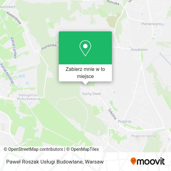 Mapa Paweł Roszak Usługi Budowlane