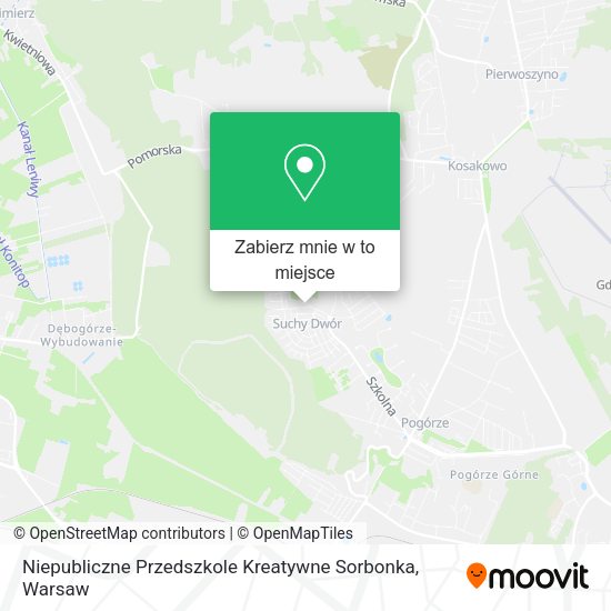 Mapa Niepubliczne Przedszkole Kreatywne Sorbonka