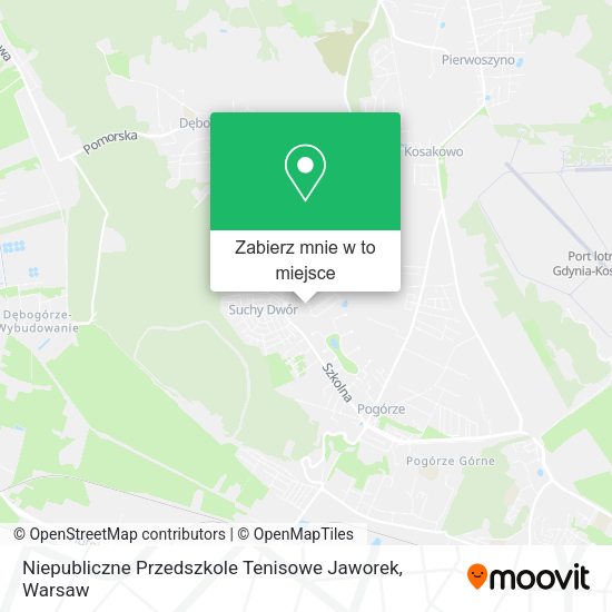 Mapa Niepubliczne Przedszkole Tenisowe Jaworek