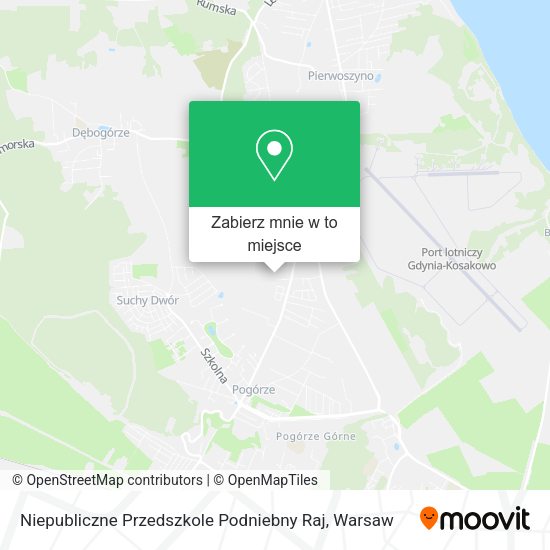 Mapa Niepubliczne Przedszkole Podniebny Raj