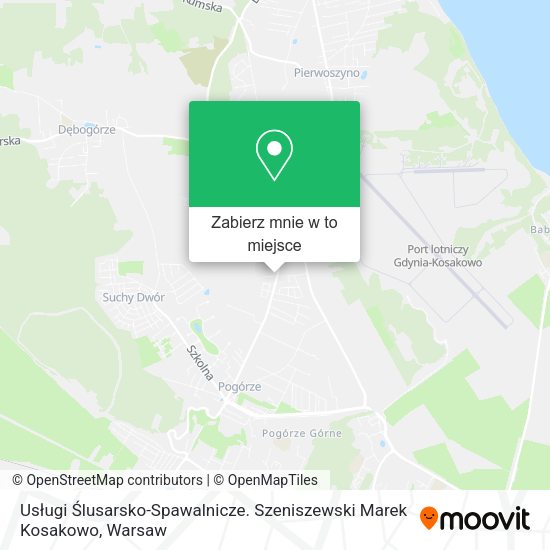 Mapa Usługi Ślusarsko-Spawalnicze. Szeniszewski Marek Kosakowo