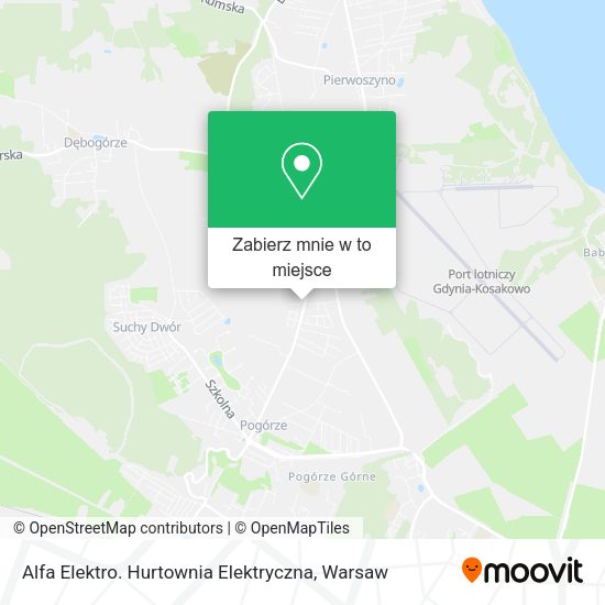 Mapa Alfa Elektro. Hurtownia Elektryczna