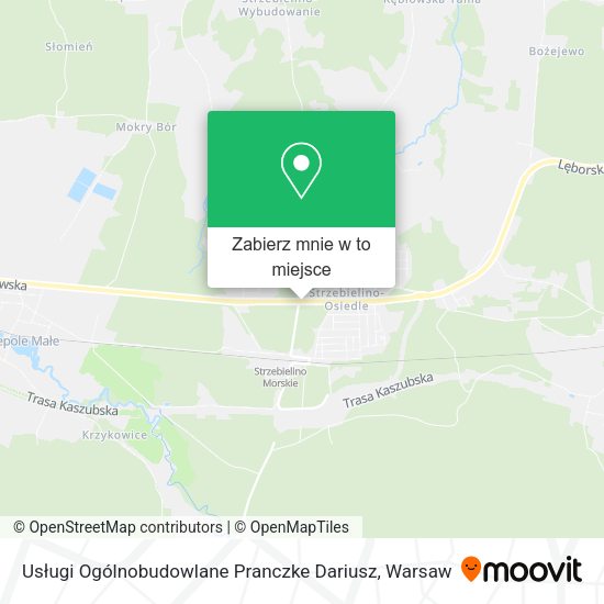 Mapa Usługi Ogólnobudowlane Pranczke Dariusz