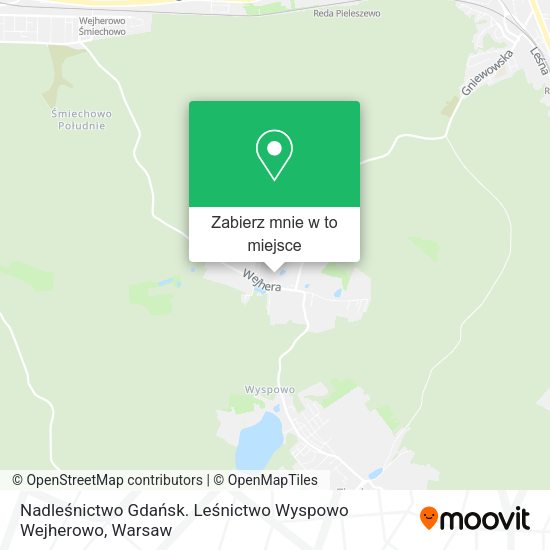 Mapa Nadleśnictwo Gdańsk. Leśnictwo Wyspowo Wejherowo