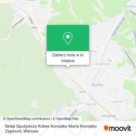 Mapa Sklep Spożywczy Kobex Konopko Maria Konopko Zygmunt