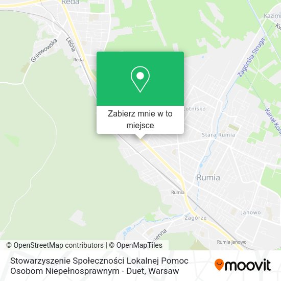 Mapa Stowarzyszenie Społeczności Lokalnej Pomoc Osobom Niepełnosprawnym - Duet