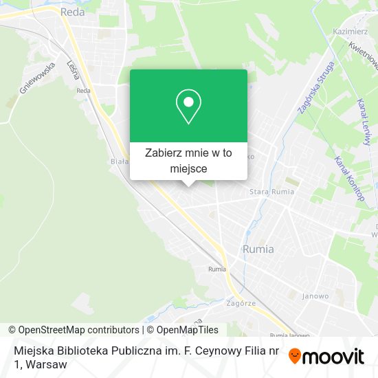 Mapa Miejska Biblioteka Publiczna im. F. Ceynowy Filia nr 1