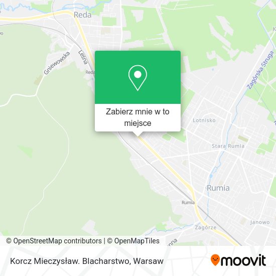 Mapa Korcz Mieczysław. Blacharstwo