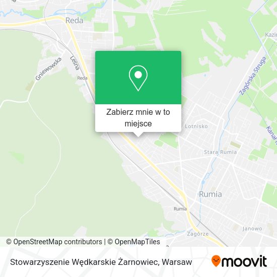 Mapa Stowarzyszenie Wędkarskie Żarnowiec