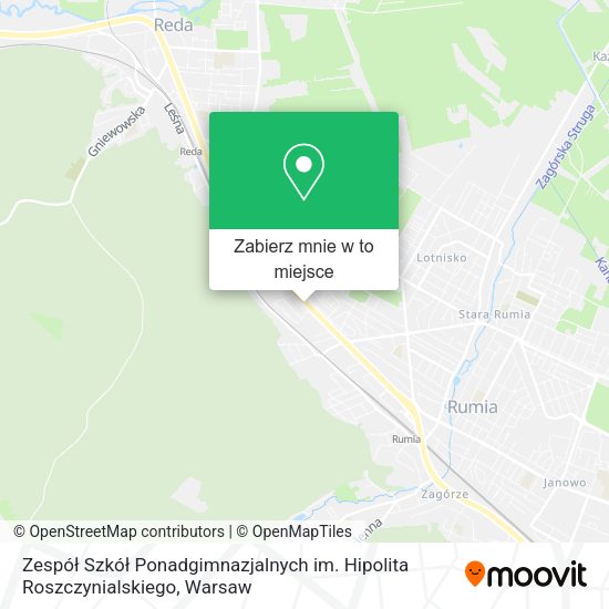 Mapa Zespół Szkół Ponadgimnazjalnych im. Hipolita Roszczynialskiego