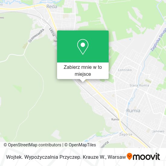 Mapa Wojtek. Wypożyczalnia Przyczep. Krauze W.