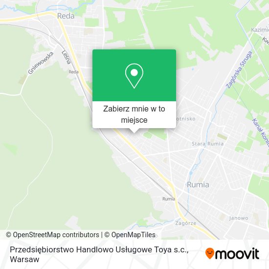 Mapa Przedsiębiorstwo Handlowo Usługowe Toya s.c.