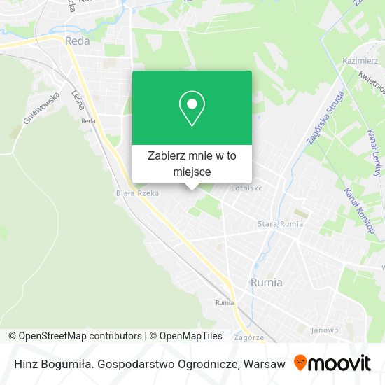 Mapa Hinz Bogumiła. Gospodarstwo Ogrodnicze