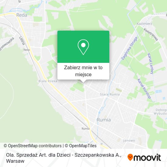 Mapa Ola. Sprzedaż Art. dla Dzieci - Szczepankowska A.