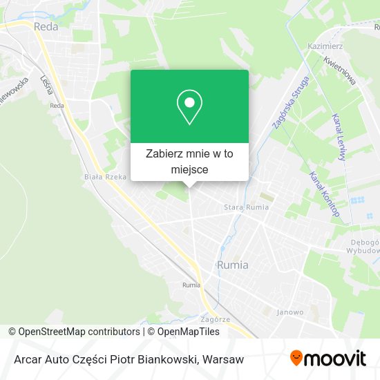 Mapa Arcar Auto Części Piotr Biankowski