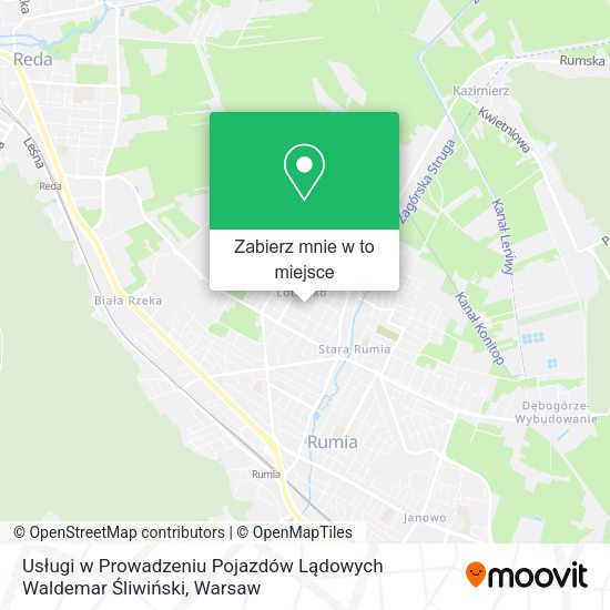 Mapa Usługi w Prowadzeniu Pojazdów Lądowych Waldemar Śliwiński