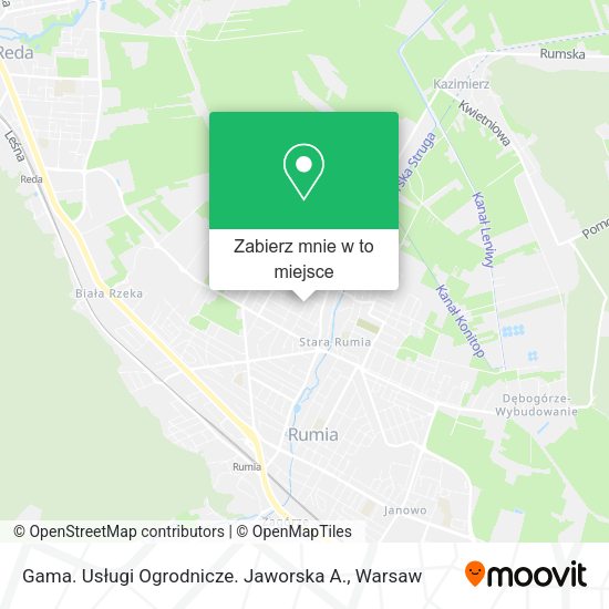 Mapa Gama. Usługi Ogrodnicze. Jaworska A.