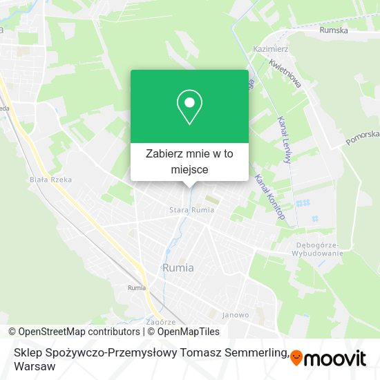 Mapa Sklep Spożywczo-Przemysłowy Tomasz Semmerling