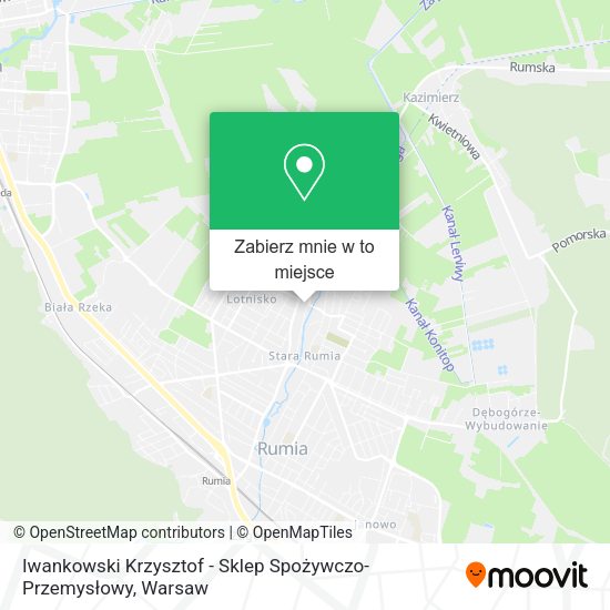 Mapa Iwankowski Krzysztof - Sklep Spożywczo-Przemysłowy