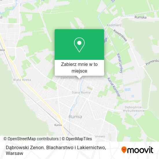 Mapa Dąbrowski Zenon. Blacharstwo i Lakiernictwo