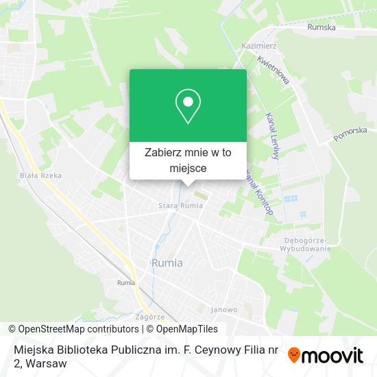 Mapa Miejska Biblioteka Publiczna im. F. Ceynowy Filia nr 2