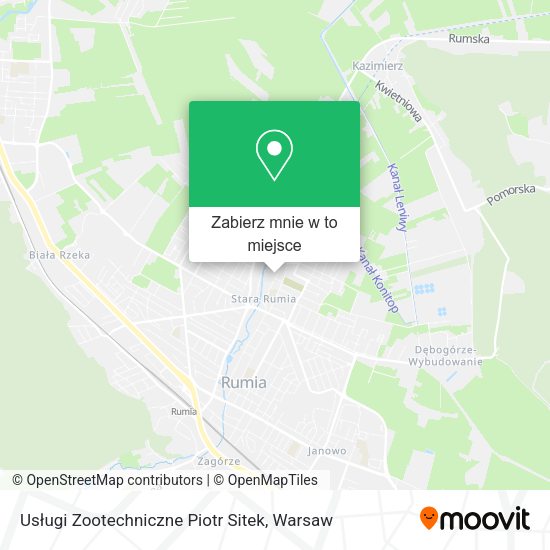 Mapa Usługi Zootechniczne Piotr Sitek