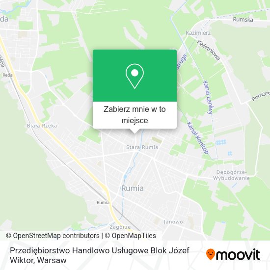 Mapa Przediębiorstwo Handlowo Usługowe Blok Józef Wiktor