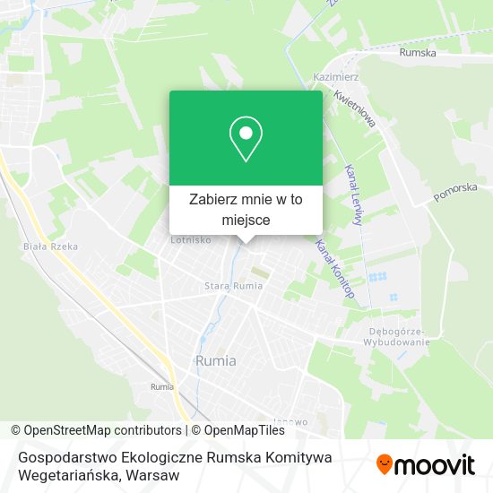 Mapa Gospodarstwo Ekologiczne Rumska Komitywa Wegetariańska