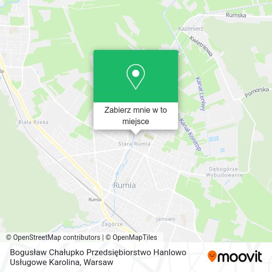 Mapa Bogusław Chałupko Przedsiębiorstwo Hanlowo Usługowe Karolina