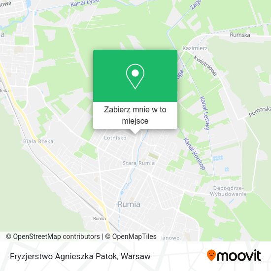 Mapa Fryzjerstwo Agnieszka Patok