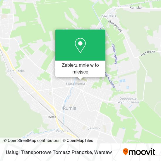 Mapa Usługi Transportowe Tomasz Pranczke