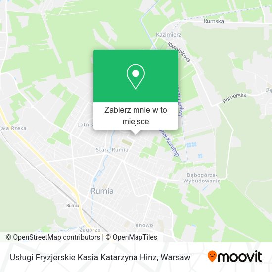 Mapa Usługi Fryzjerskie Kasia Katarzyna Hinz