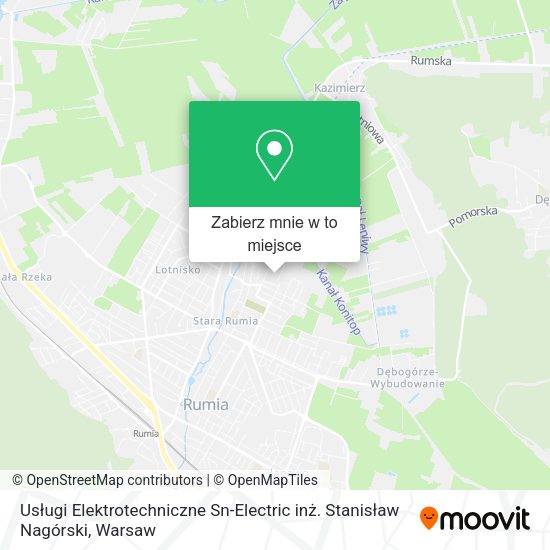 Mapa Usługi Elektrotechniczne Sn-Electric inż. Stanisław Nagórski