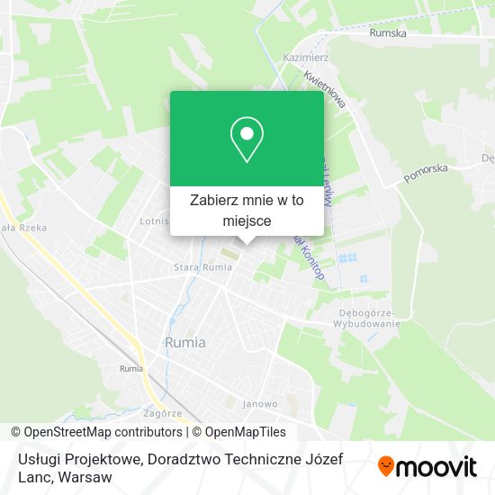 Mapa Usługi Projektowe, Doradztwo Techniczne Józef Lanc