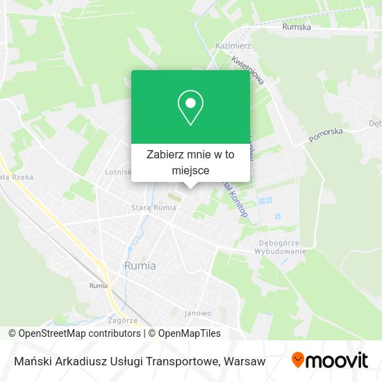 Mapa Mański Arkadiusz Usługi Transportowe