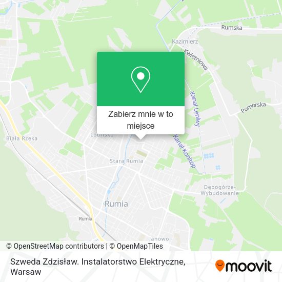 Mapa Szweda Zdzisław. Instalatorstwo Elektryczne