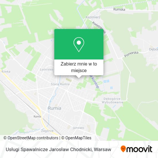 Mapa Usługi Spawalnicze Jarosław Chodnicki