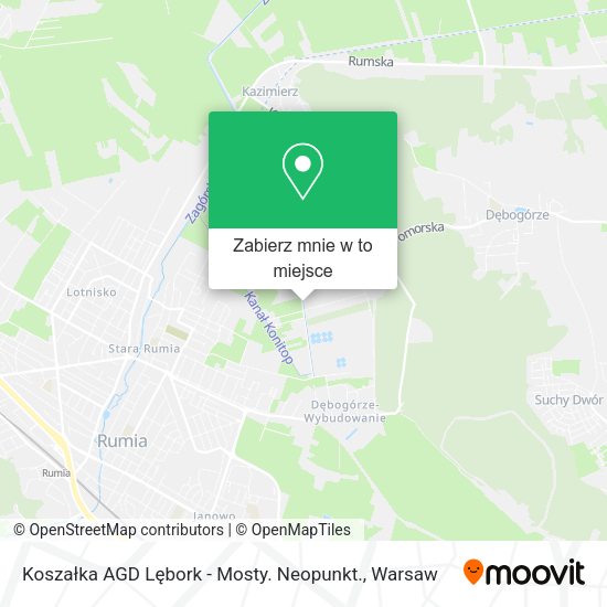 Mapa Koszałka AGD Lębork - Mosty. Neopunkt.