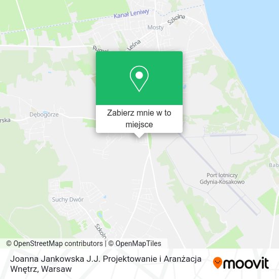 Mapa Joanna Jankowska J.J. Projektowanie i Aranżacja Wnętrz