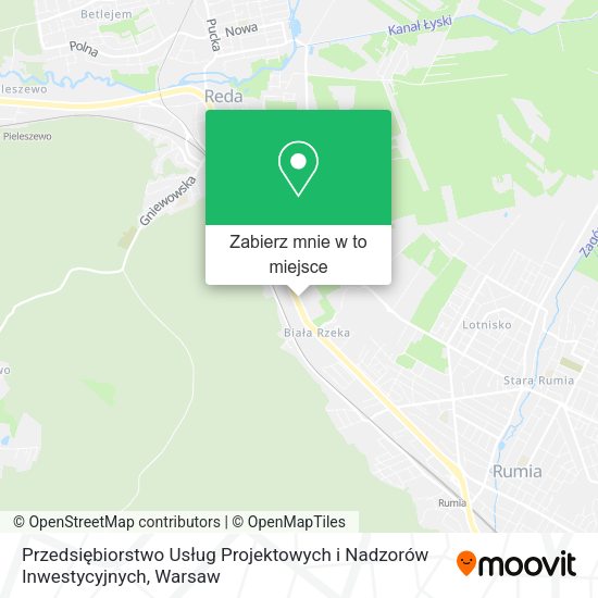 Mapa Przedsiębiorstwo Usług Projektowych i Nadzorów Inwestycyjnych