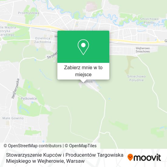 Mapa Stowarzyszenie Kupców i Producentów Targowiska Miejskiego w Wejherowie