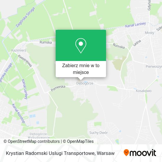 Mapa Krystian Radomski Uslugi Transportowe