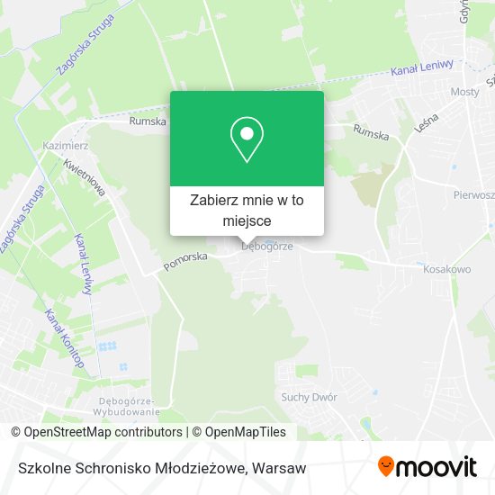 Mapa Szkolne Schronisko Młodzieżowe