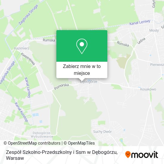 Mapa Zespół Szkolno-Przedszkolny i Ssm w Dębogórzu