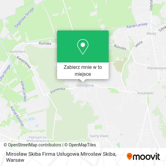 Mapa Mirosław Skiba Firma Usługowa Mirosław Skiba