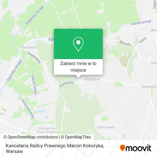 Mapa Kancelaria Radcy Prawnego Marcin Kokoryka