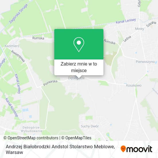 Mapa Andrzej Białobrodzki Andstol Stolarstwo Meblowe