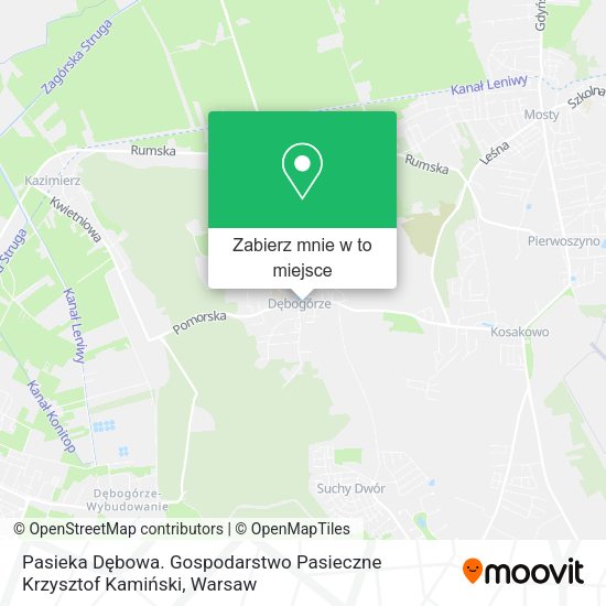 Mapa Pasieka Dębowa. Gospodarstwo Pasieczne Krzysztof Kamiński